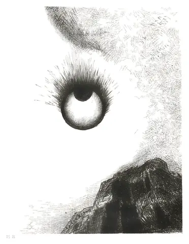 Por todas partes, ojos en llamas, Odilon Redon, 1888